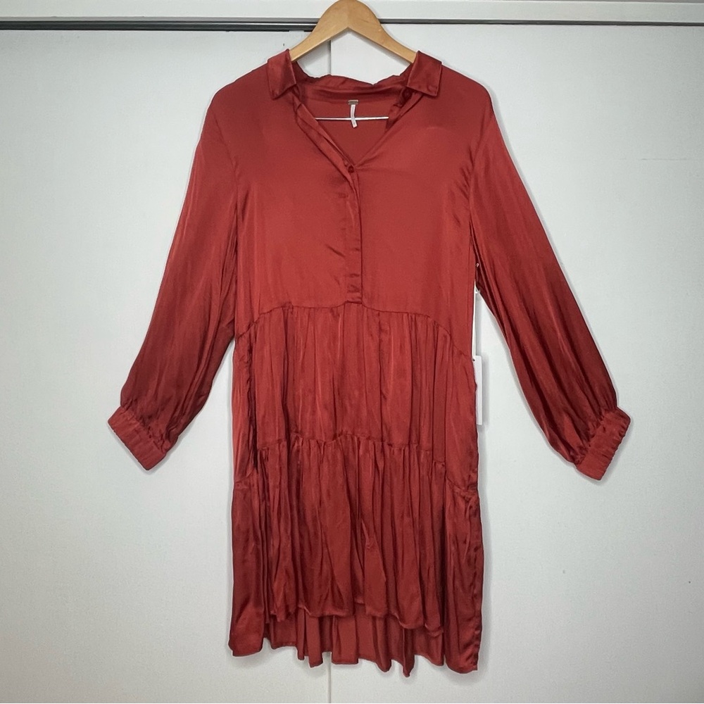 Young Fabulous and Broke orange satin dress M NWT